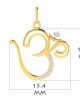 Om Pendant in Gold with diamonds Om Pendant in Gold with diamonds
