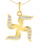 Gold Swastika Pendant with diamonds Gold Swastika Pendant with diamonds
