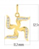 Gold Swastika Pendant with diamonds Gold Swastika Pendant with diamonds
