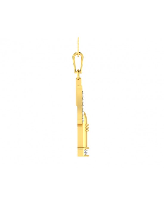 Shiv Trishul & Shivling pendant in Gold with diamonds Shiv Trishul & Shivling pendant in Gold with diamonds