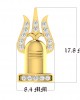 Shiv Trishul & Shivling pendant in Gold with diamonds Shiv Trishul & Shivling pendant in Gold with diamonds