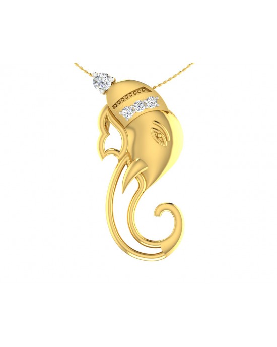 Divine Ganpati Pendant in gold with diamonds Divine Ganpati Pendant in gold with diamonds