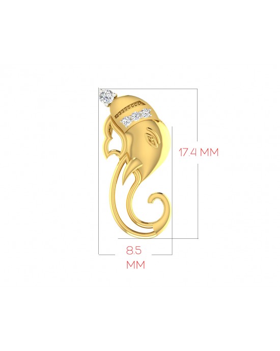 Divine Ganpati Pendant in gold with diamonds Divine Ganpati Pendant in gold with diamonds