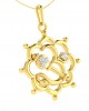 Propitious Om with Mace pendant in gold & diamonds Propitious Om with Mace pendant in gold & diamonds