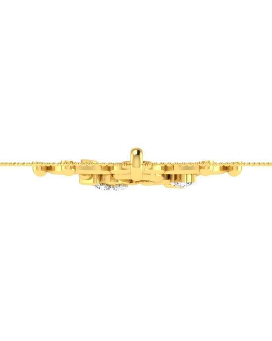 Propitious Om with Mace pendant in gold & diamonds Propitious Om with Mace pendant in gold & diamonds