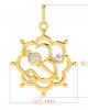 Propitious Om with Mace pendant in gold & diamonds Propitious Om with Mace pendant in gold & diamonds