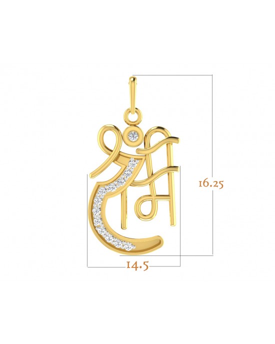 Propitious Shri Ram pendant in gold with diamonds Propitious Shri Ram pendant in gold with diamonds