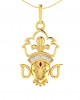 Auspicious Durga Pendant in Gold with diamonds Auspicious Durga Pendant in Gold with diamonds
