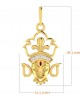Auspicious Durga Pendant in Gold with diamonds Auspicious Durga Pendant in Gold with diamonds