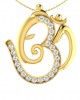 Propitious Om Ganpati Pendant in gold with diamonds Propitious Om Ganpati Pendant in gold with diamonds