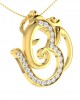 Propitious Om Ganpati Pendant in gold with diamonds Propitious Om Ganpati Pendant in gold with diamonds