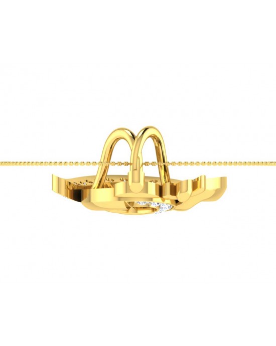 Propitious Om Ganpati Pendant in gold with diamonds Propitious Om Ganpati Pendant in gold with diamonds