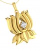 Auspicious Lotus Pendant in Gold Auspicious Lotus Pendant in Gold