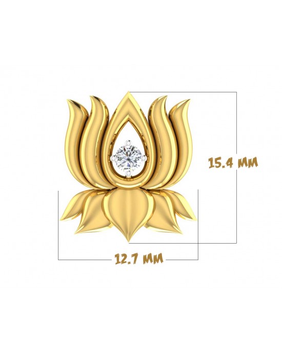 Auspicious Lotus Pendant in Gold Auspicious Lotus Pendant in Gold