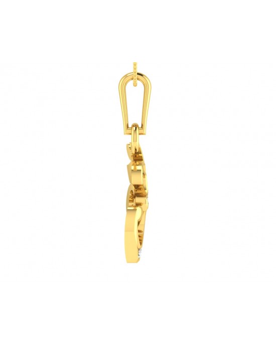 Ornate Aum Pendant in Gold with diamonds Ornate Aum Pendant in Gold with diamonds