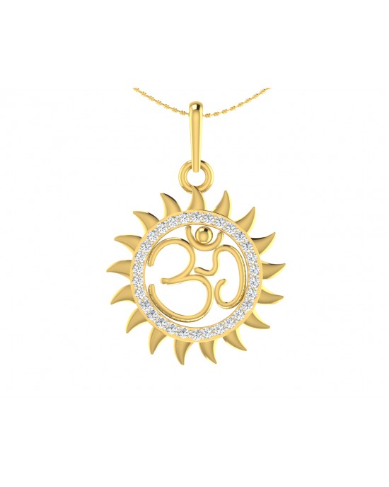 Om diamond pendant in Gold Om diamond pendant in Gold