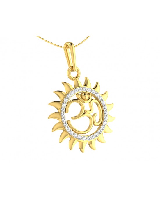 Om diamond pendant in Gold Om diamond pendant in Gold