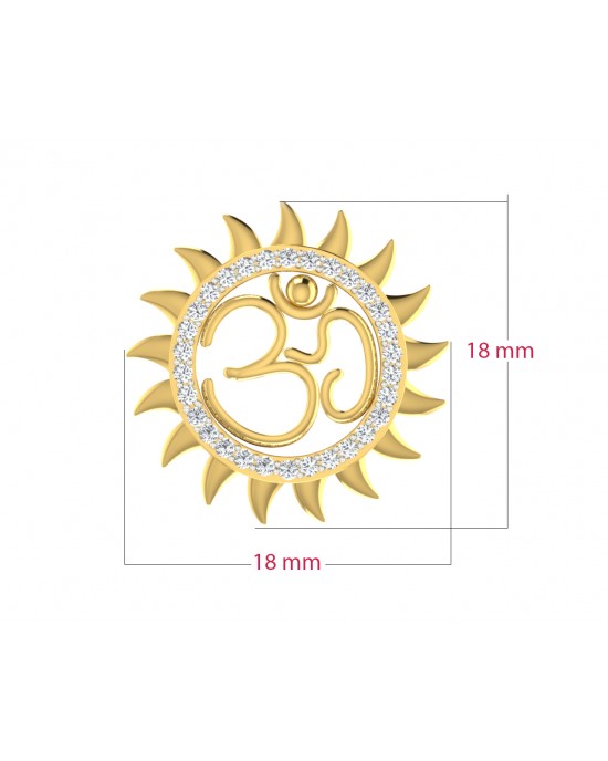 Om diamond pendant in Gold Om diamond pendant in Gold