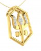 Shiv Trishul & Damroo Pendant in gold with diamonds Shiv Trishul & Damroo Pendant in gold with diamonds