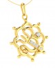 Auspicious Om with Trident pendant in Gold Auspicious Om with Trident pendant in Gold
