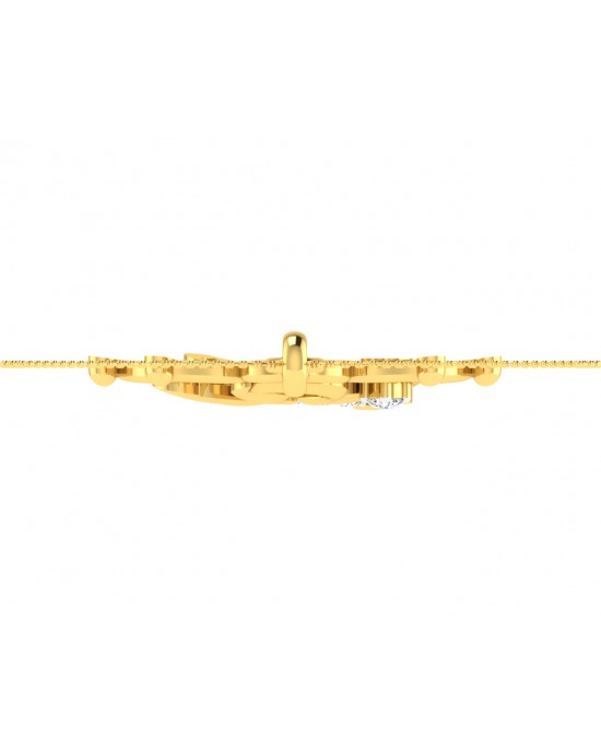 Auspicious Om with Trident pendant in Gold Auspicious Om with Trident pendant in Gold
