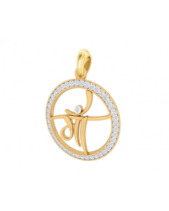 Maa pendant in gold with diamonds Maa pendant in gold with diamonds