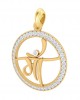 Maa pendant in gold with diamonds Maa pendant in gold with diamonds