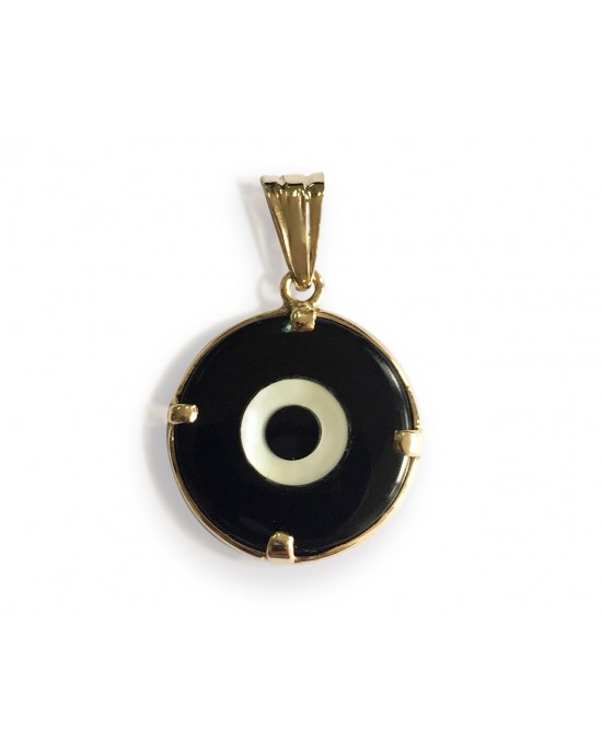 Evil eye pendant for Men in gold Evil eye pendant for Men in gold