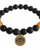 Evil Eye Amber beads bracelet in Gold Evil Eye Amber beads bracelet in Gold
