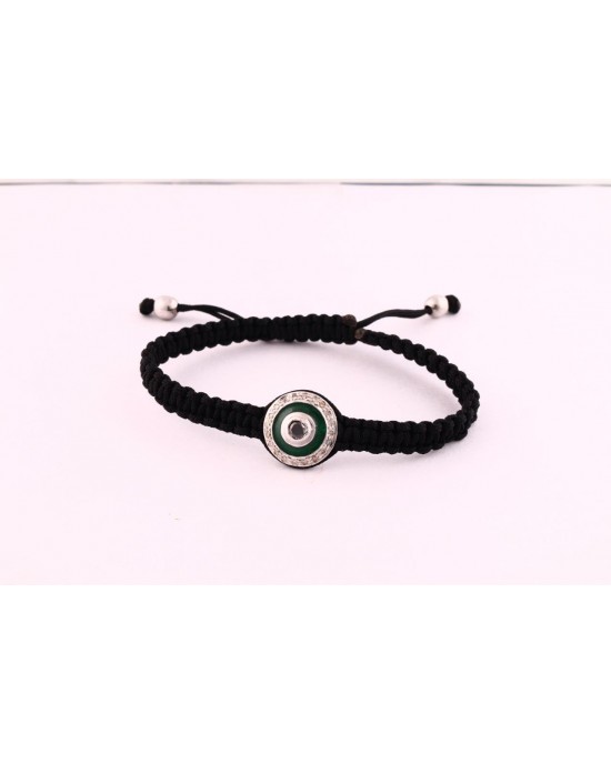 Evil Eye Bracelet in Silver with Diamonds Evil Eye Bracelet in Silver with Diamonds