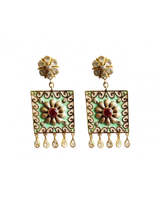 Designer Gold plated genuine silver earrings Designer Gold plated genuine silver earrings