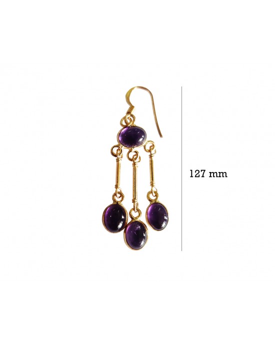 Amethyst Earrings in gold plated silver Amethyst Earrings in gold plated silver