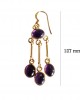 Amethyst Earrings in gold plated silver Amethyst Earrings in gold plated silver