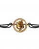 Shri Ganesh Charm bracelet in Gold with Diamonds on Thread Shri Ganesh Charm bracelet in Gold with Diamonds on Thread