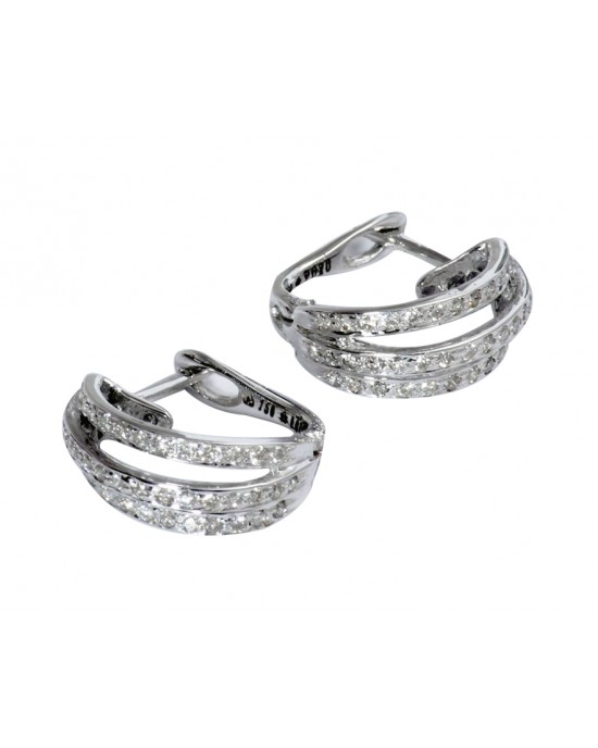 Hoop Earrings with Diamonds Hoop Earrings with Diamonds