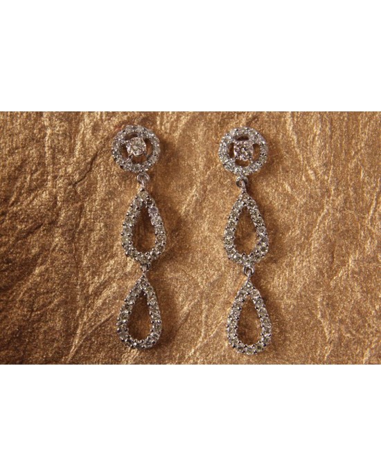 Diamond Double Drop Danglers Earring Diamond Double Drop Danglers Earring