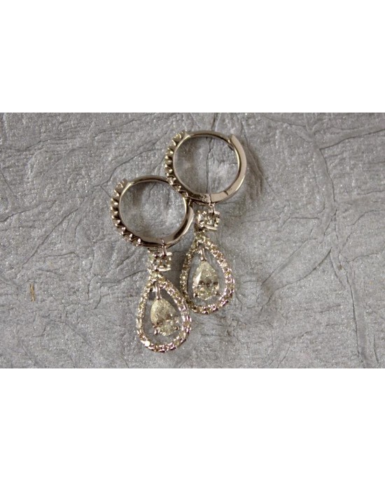 Pear Shape Diamond Danglers Pear Shape Diamond Danglers