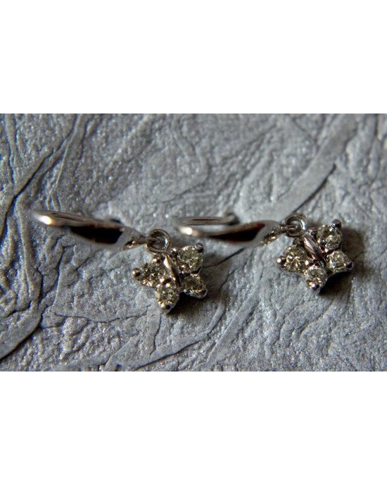 Diamond Butterflies Earring in White Gold Diamond Butterflies Earring in White Gold