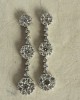Diamond Earrings with Hanging Clusters Diamond Earrings with Hanging Clusters