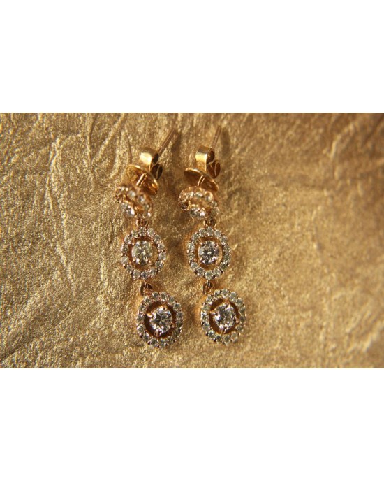 Diamond Triple Cluster Earrings Diamond Triple Cluster Earrings