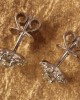 Diamond Cluster Earrings in White Gold Diamond Cluster Earrings in White Gold