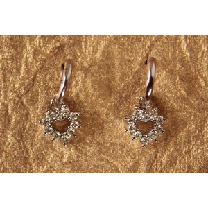 Diamond Heart Earrings