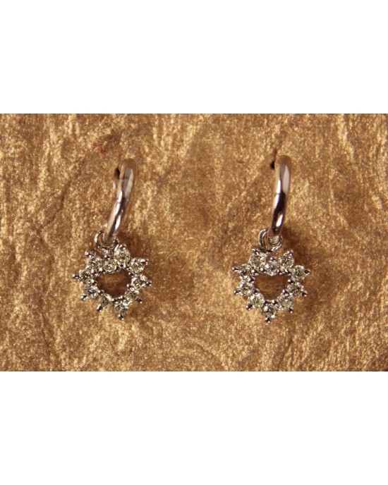 Diamond Heart Earrings Diamond Heart Earrings