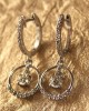Diamond Hoops with Circle Diamond Hoops with Circle