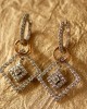 Diamond Earrings on Hoops Diamond Earrings on Hoops