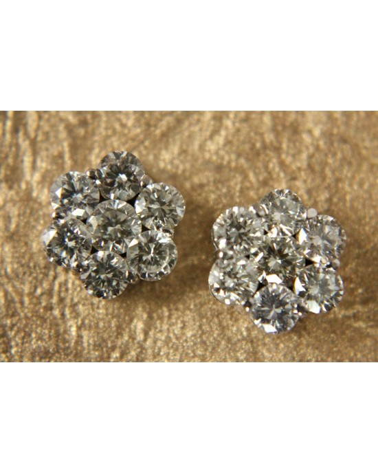 Diamond Conventional Cluster Earring Diamond Conventional Cluster Earring
