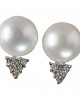 Pearl & Diamond Earring Studs Pearl & Diamond Earring Studs