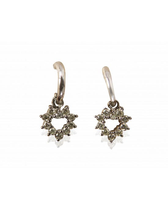 Diamond Heart Earrings Diamond Heart Earrings