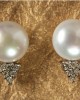 Pearl & Diamond Earring Studs Pearl & Diamond Earring Studs