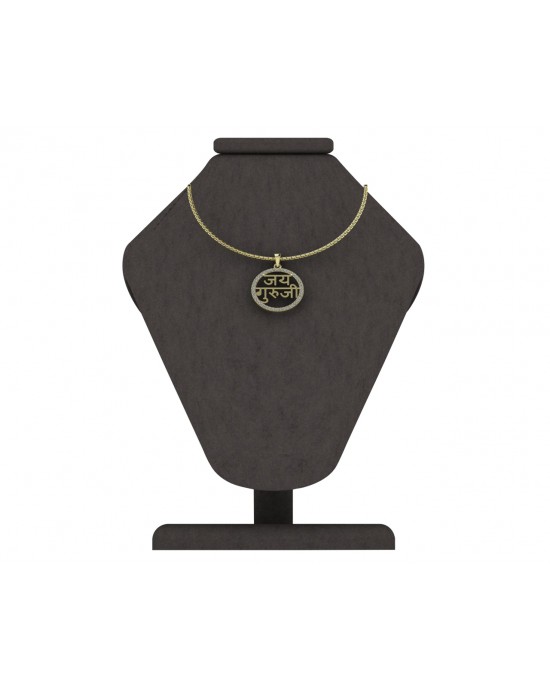 Jai Guru Ji Pendant with diamonds in 14k Gold Jai Guru Ji Pendant with diamonds in 14k Gold